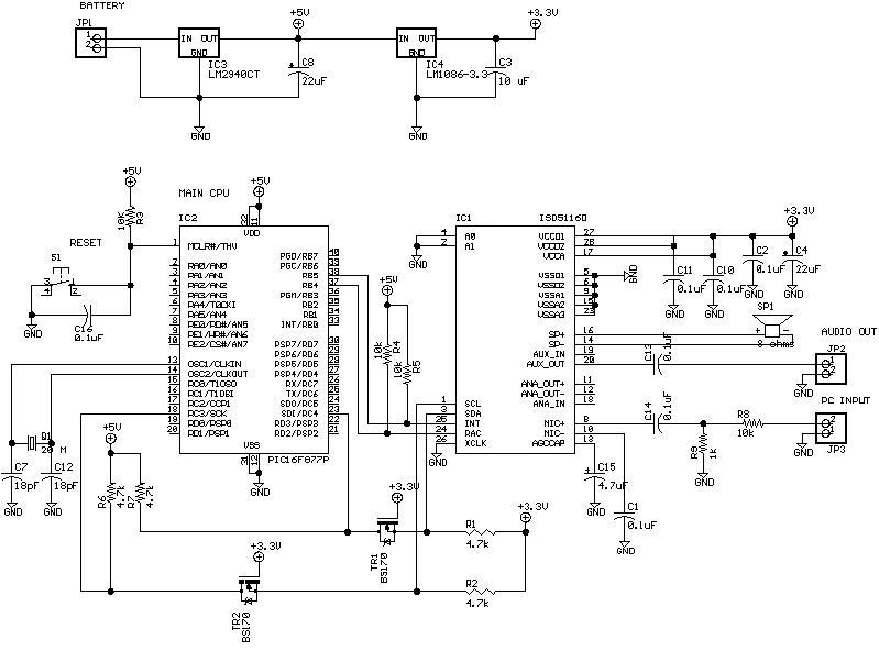 ISD VoiceCorder Circuits